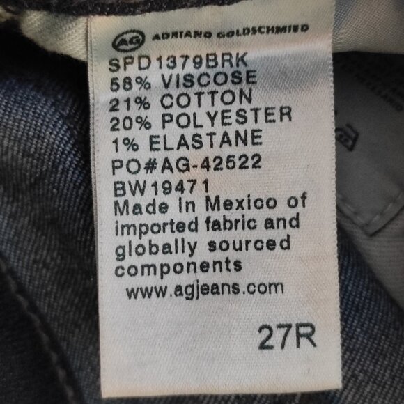 AG Adriano Goldschmied jeans The Farrah women's 27R ink blue High-rise Skinny - Picture 8 of 15